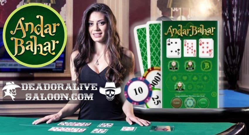 Приєднуйтесь до азарту з Andar Bahar, класичною картковою грою на Deadoralivesaloon.com (на фото).
